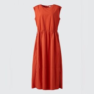 Uniglo:C Sleeveless Orange Midi Dress Sz S
